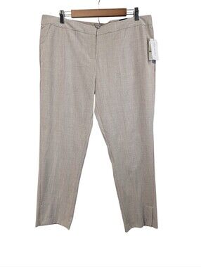 Amanda + Chelsea Beige Comfort Waist Straight Leg Pants Size 14 Contemporary Fit